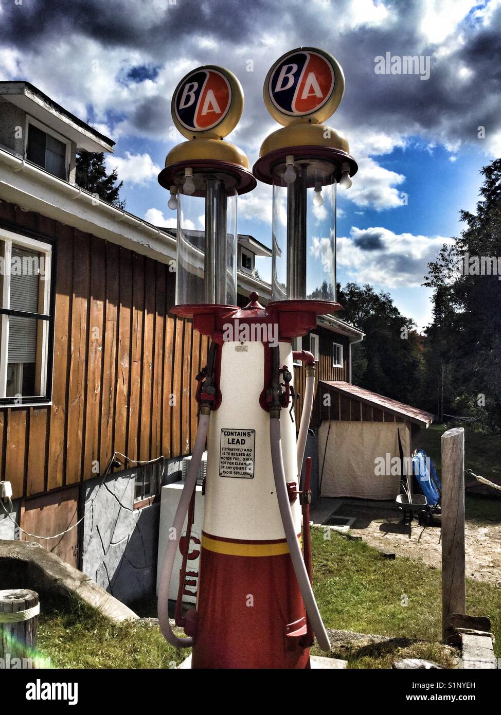Old iconic gas pumps Stock Photo - Alamy