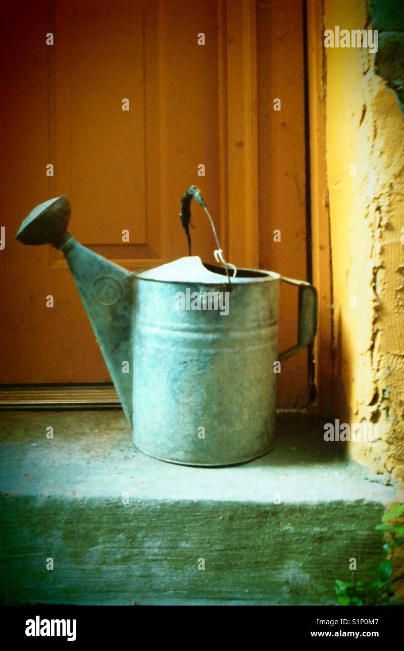 Water tin pitcher - Smartphone Captured Stock Image