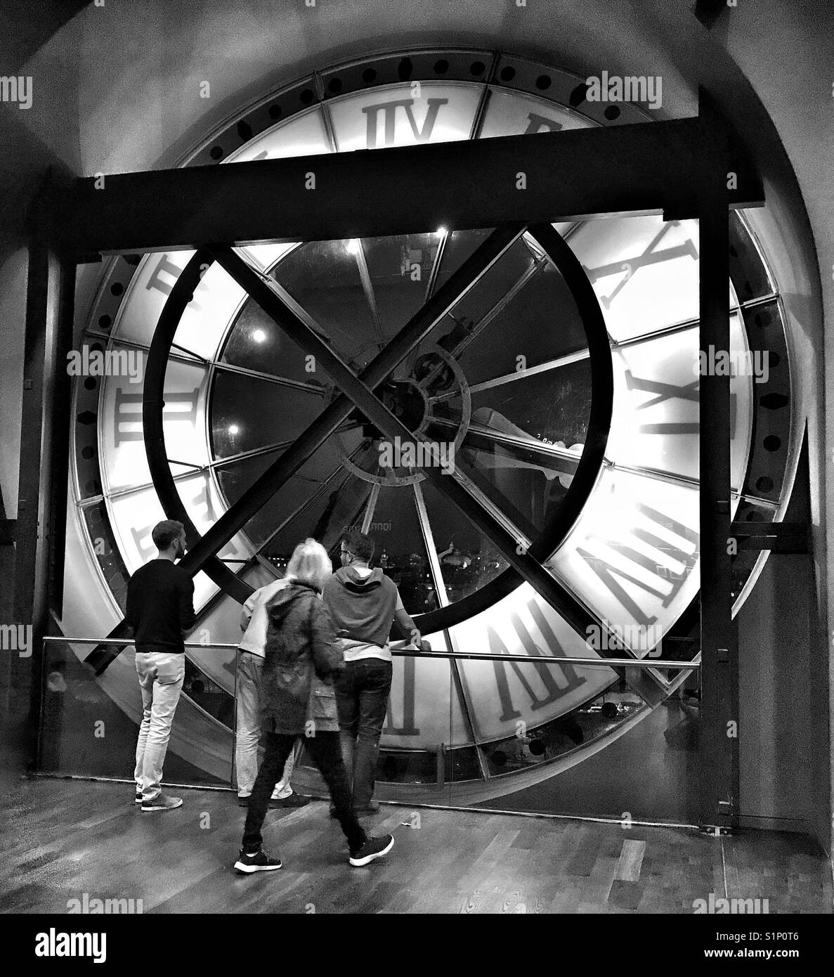 Clock from interior of the Orsay Museum. Stock Photo