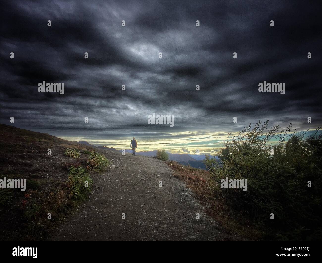 Man walking lonely road hi-res stock photography and images - Alamy