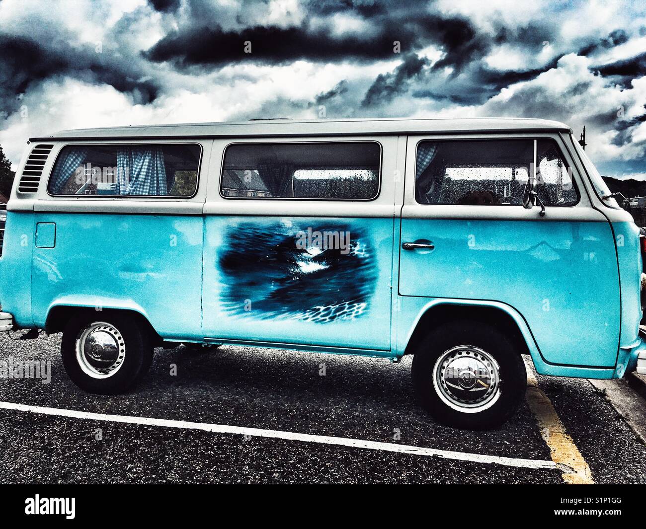 Volkswagen camper bus - Smartphone Captured Stock Image