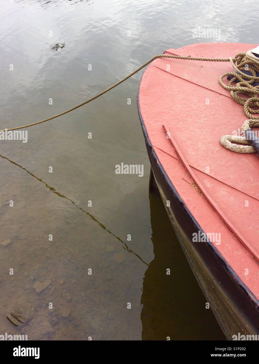 Moored boat Stock Photo