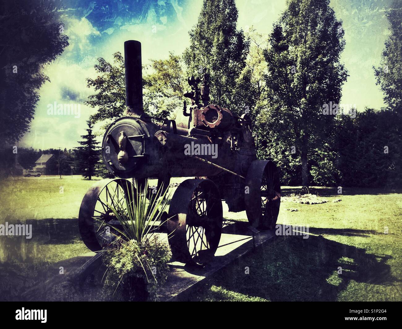 An old historic locomotive engine. - Smartphone Captured Stock Image