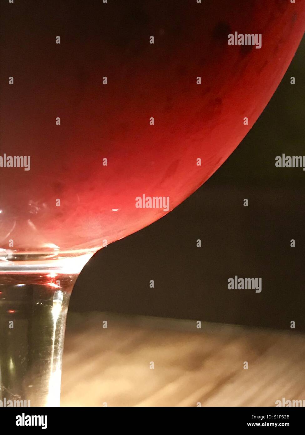 Glass of rose wine. Close view. - Smartphone Captured Stock Image