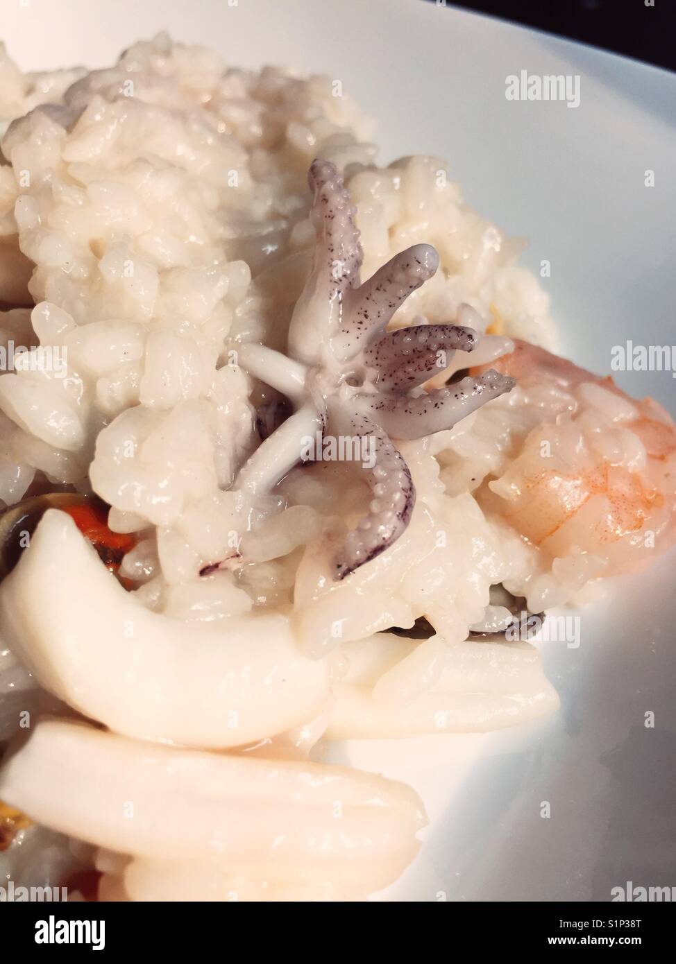 Seafood risotto Stock Photo - Alamy