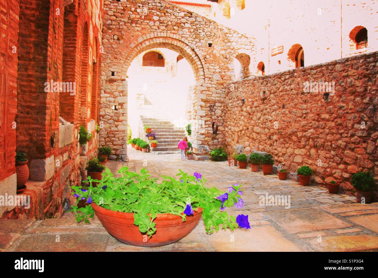Greek monastery Stock Photo