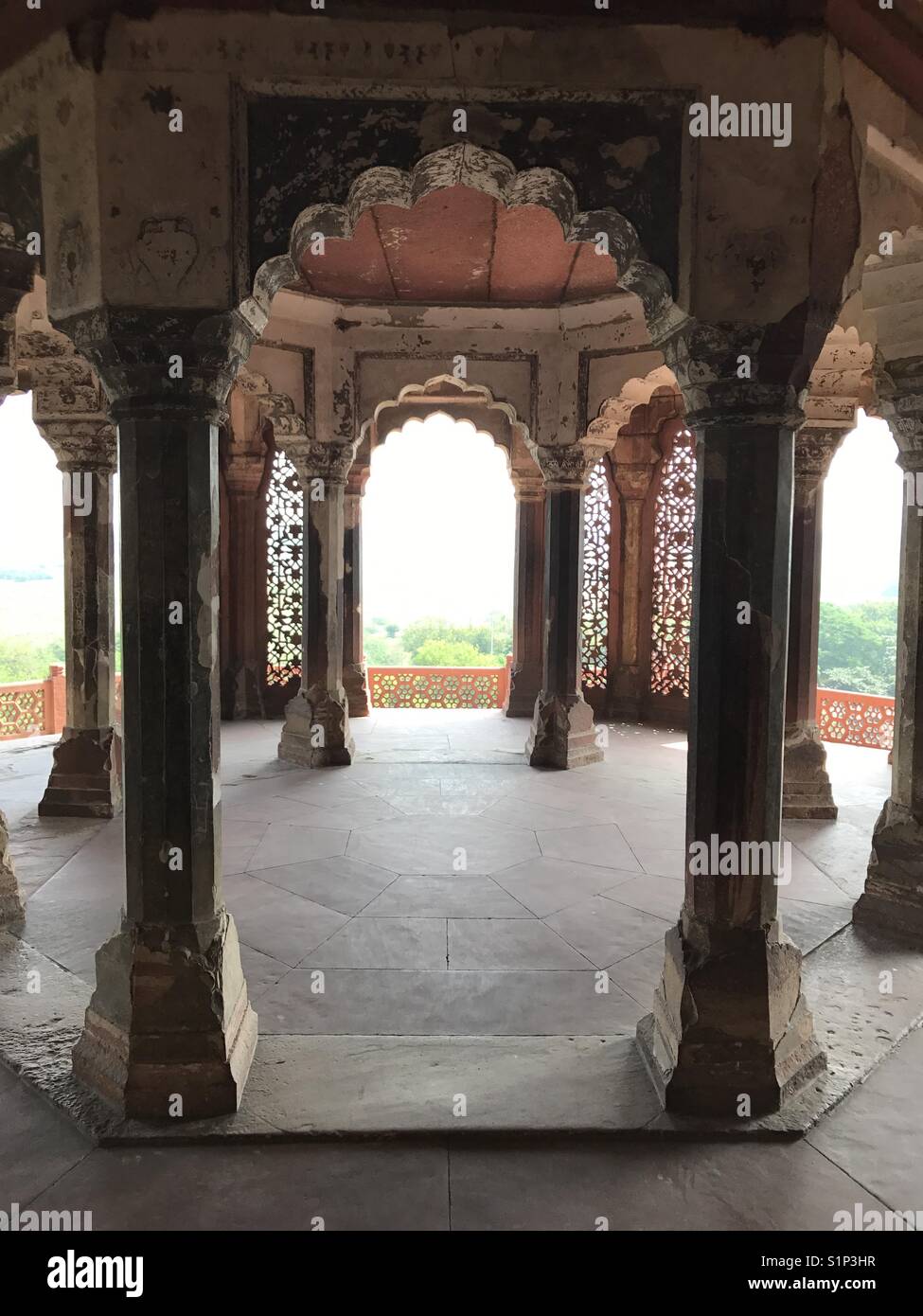 Inside Agra Fort, Agra, Uttar Pradesh, India Stock Photo