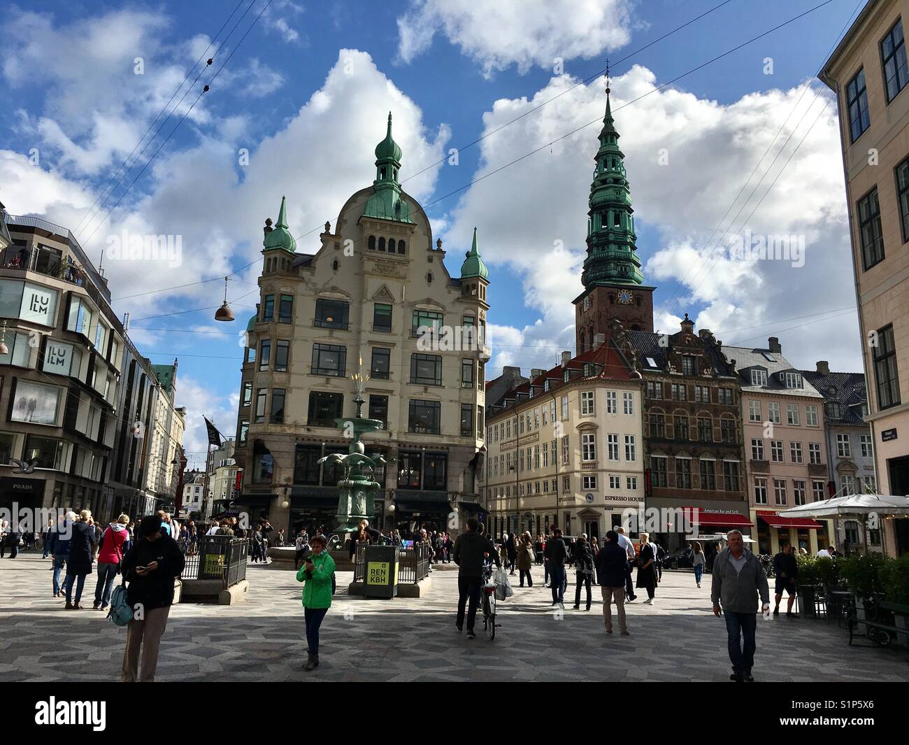 Walking street in Copenhagen Stock Photo