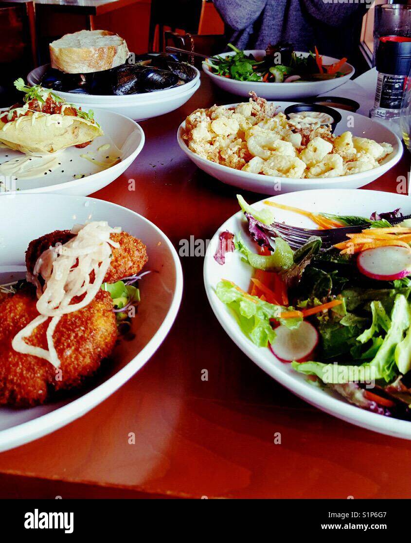Table of food Stock Photo - Alamy
