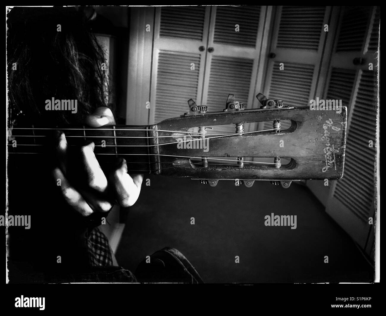 Old Hagstrom steel guitar. - Smartphone Captured Stock Image