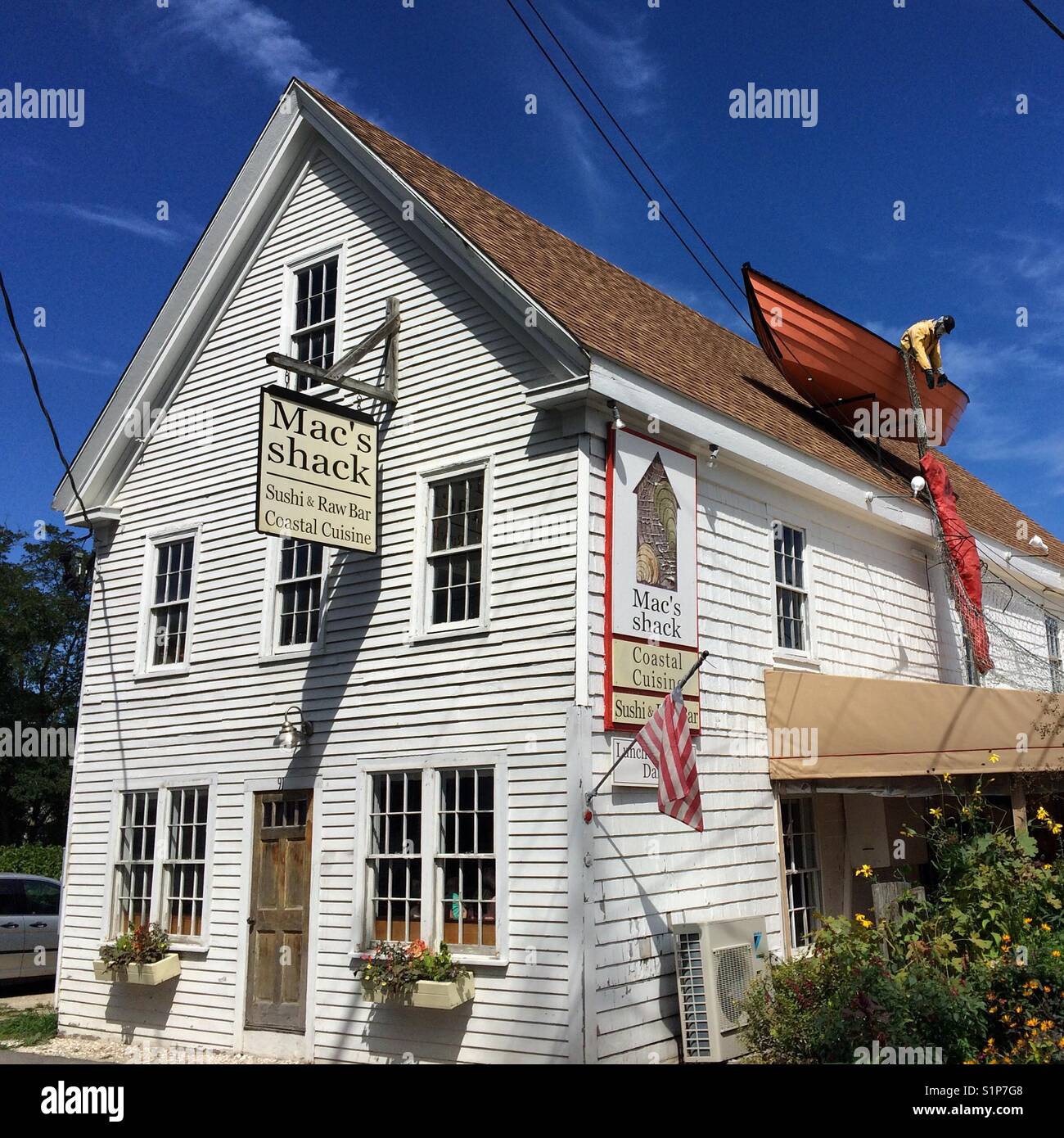 Mac's Shack restaurant, Wellfleet, Cape Cod, Massachusetts, United States - Smartphone Captured Stock Image