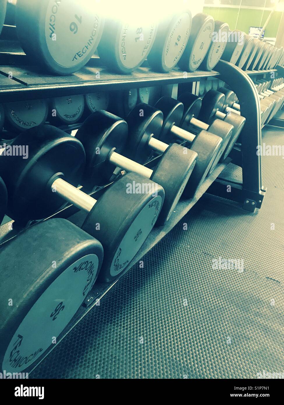 Gym free weights Stock Photo Alamy