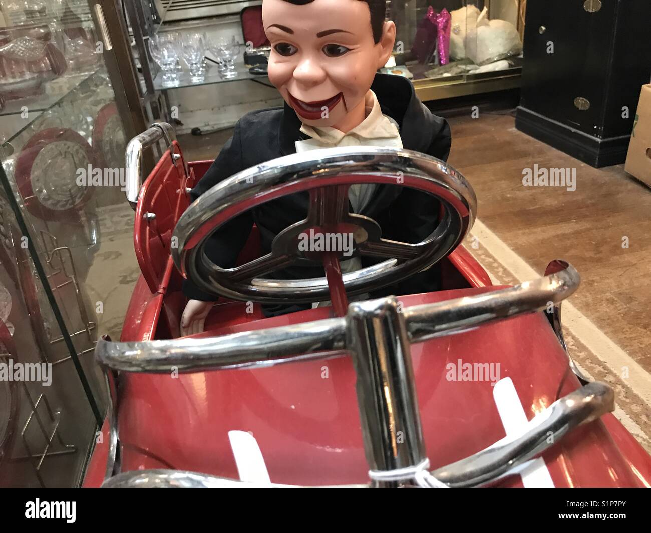 A puppet and his car Stock Photo Alamy