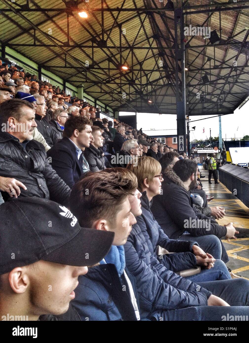 Stockport county football crowd Stock Photo