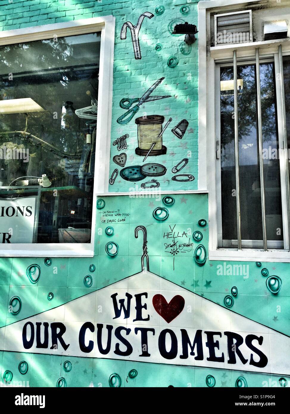 A neighbourhood laundromat Stock Photo Alamy