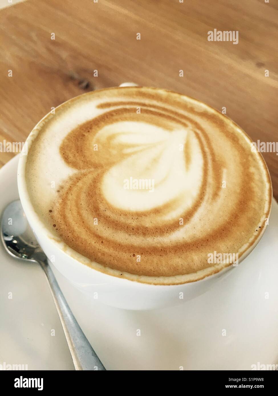 Coffe with heart or I love coffee - Smartphone Captured Stock Image