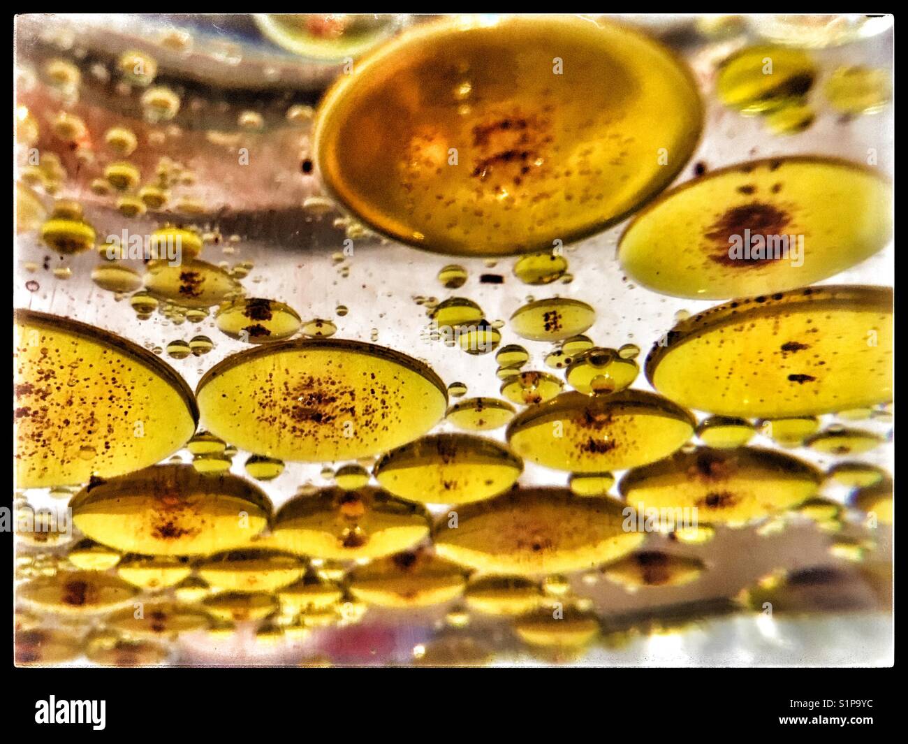 Oil and Water patterns. Stock Photo