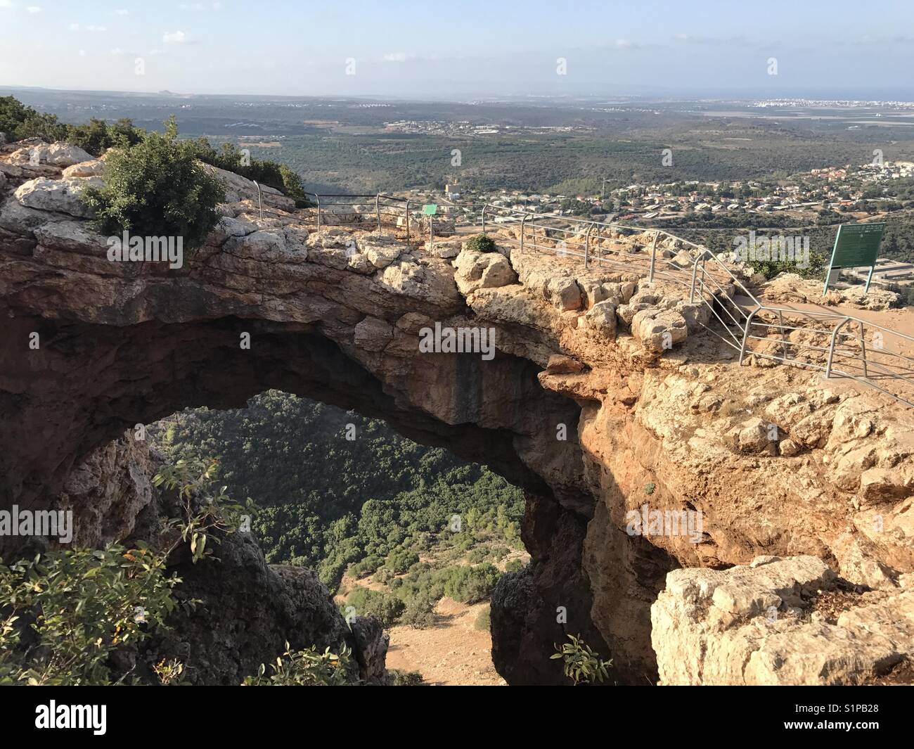 The arch cave in the galilee of the holy land Stock Photo