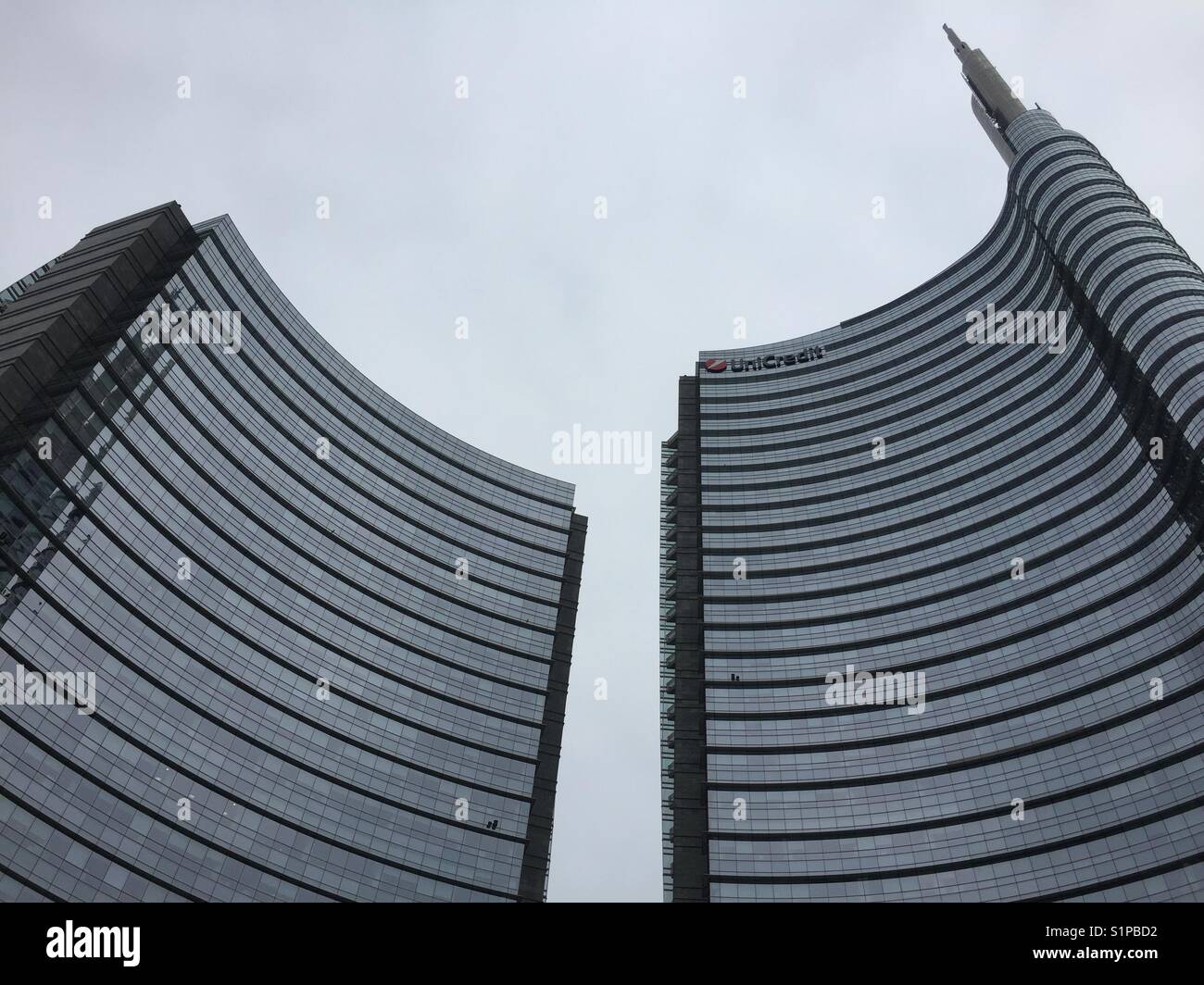 Piazza Gae Aulenti. Milano, Italy - Smartphone Captured Stock Image