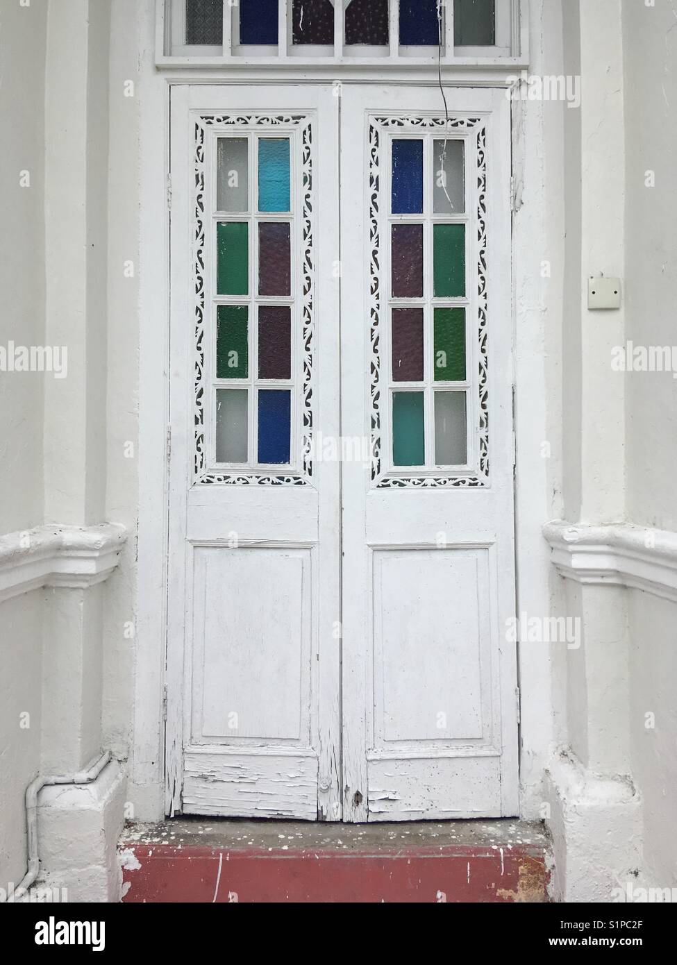 beautiful doors of Penang, Malaysia Stock Photo
