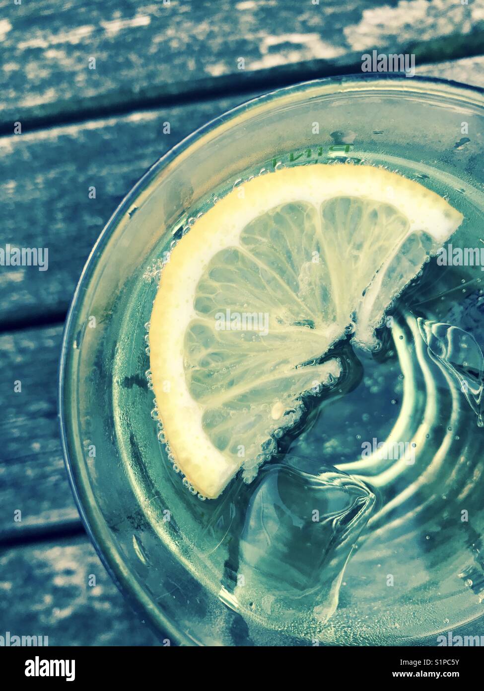 Lemon iced water Stock Photo Alamy