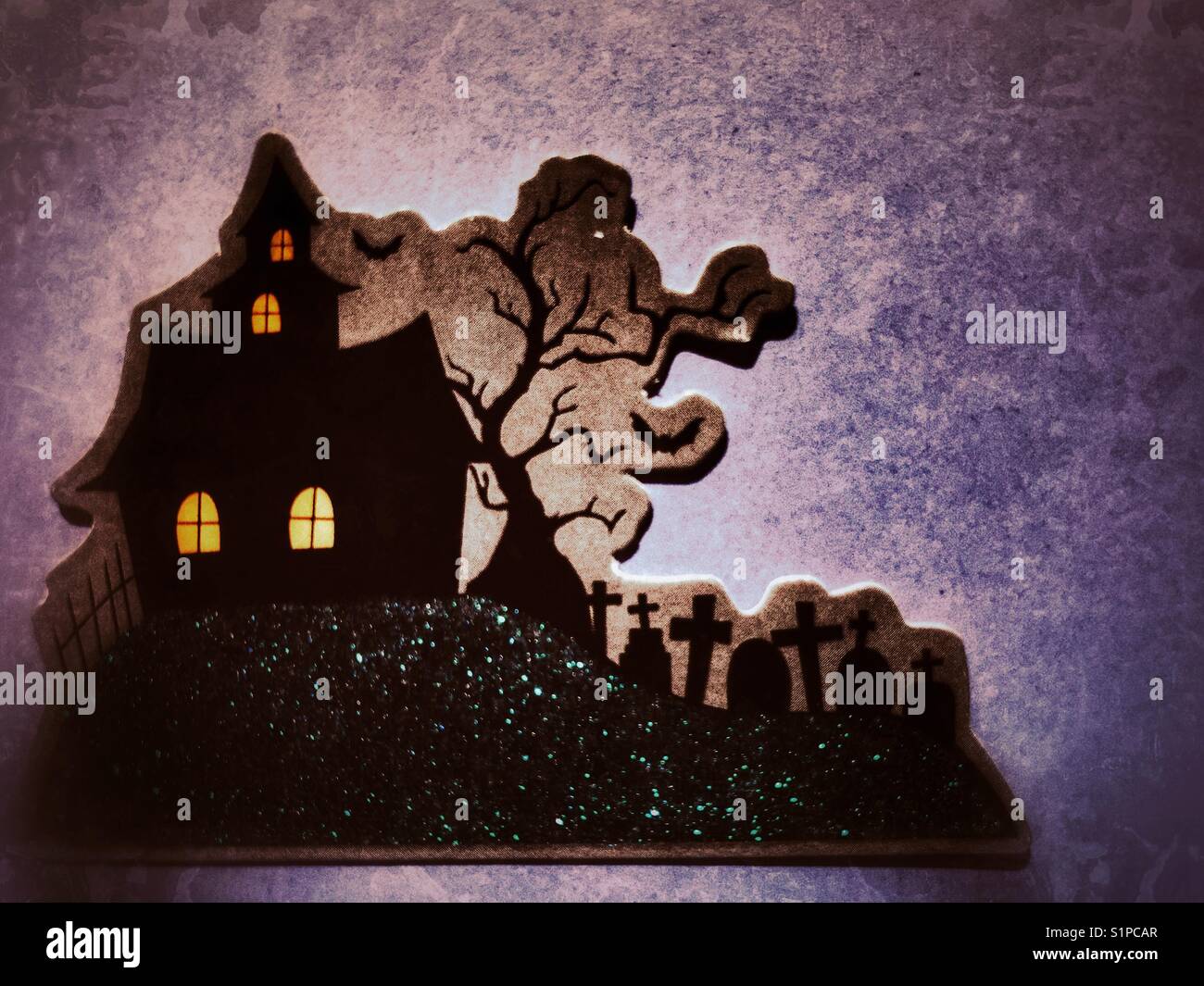 Hallowe'en. Haunted house - Smartphone Captured Stock Image