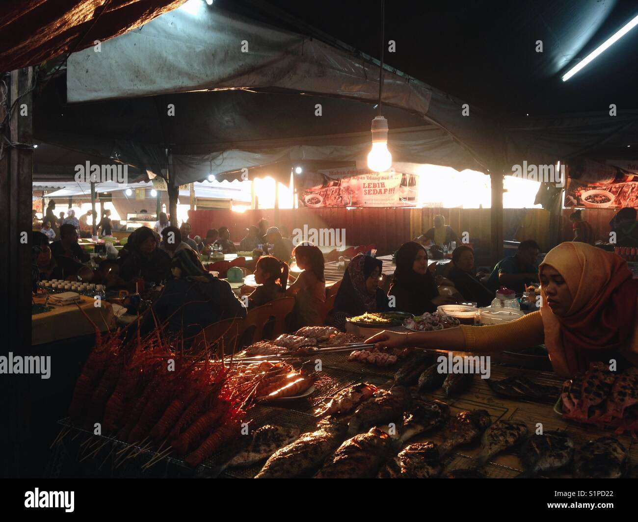 asian fish market Stock Photo