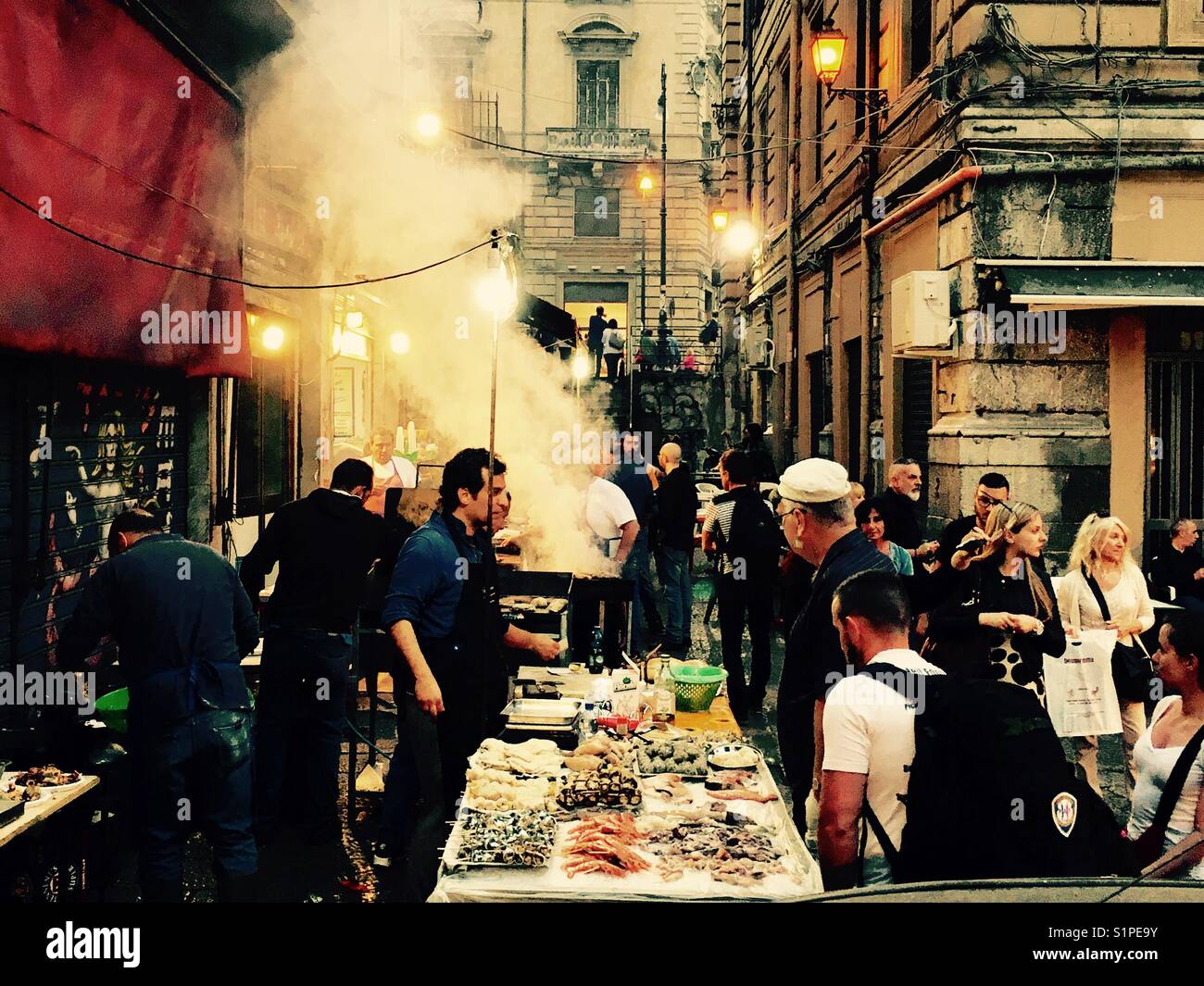 Street food night market in Palermo Sicily, Italy Stock Photo Alamy