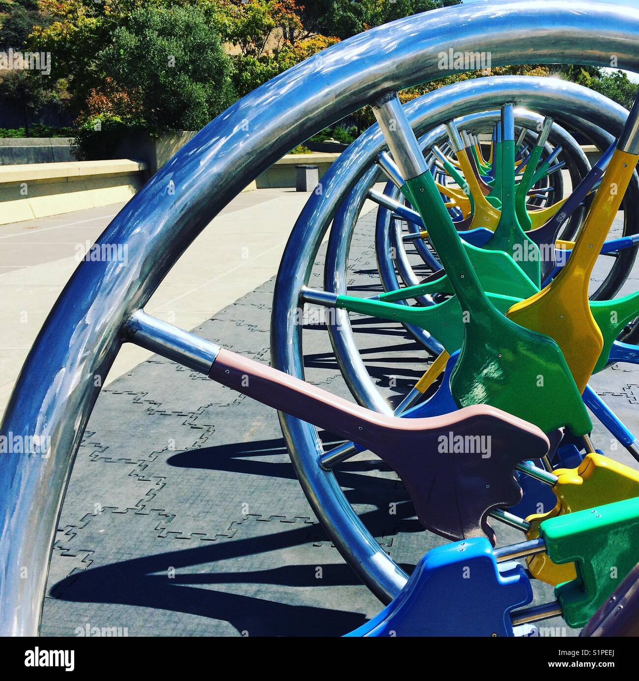 DNA model detail, Lawrence Hall of Science, University of California Berkeley - Smartphone Captured Stock Image