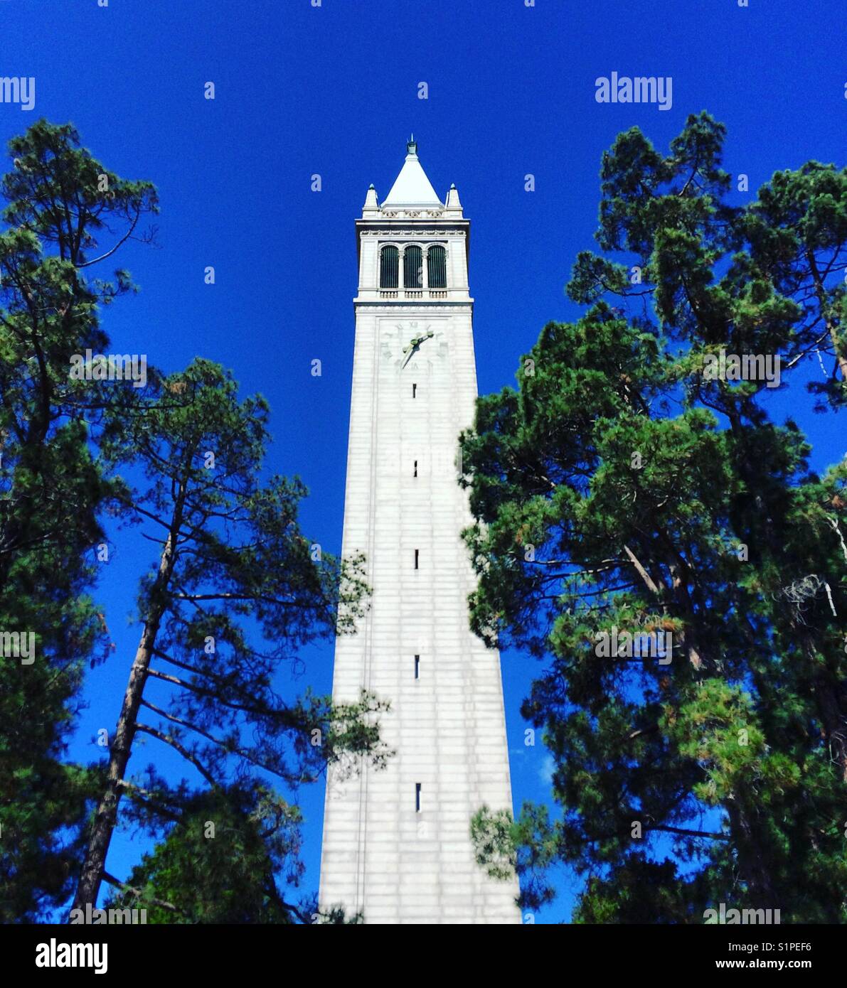 Sather Tower campanile, University of California, Berkeley - Smartphone Captured Stock Image