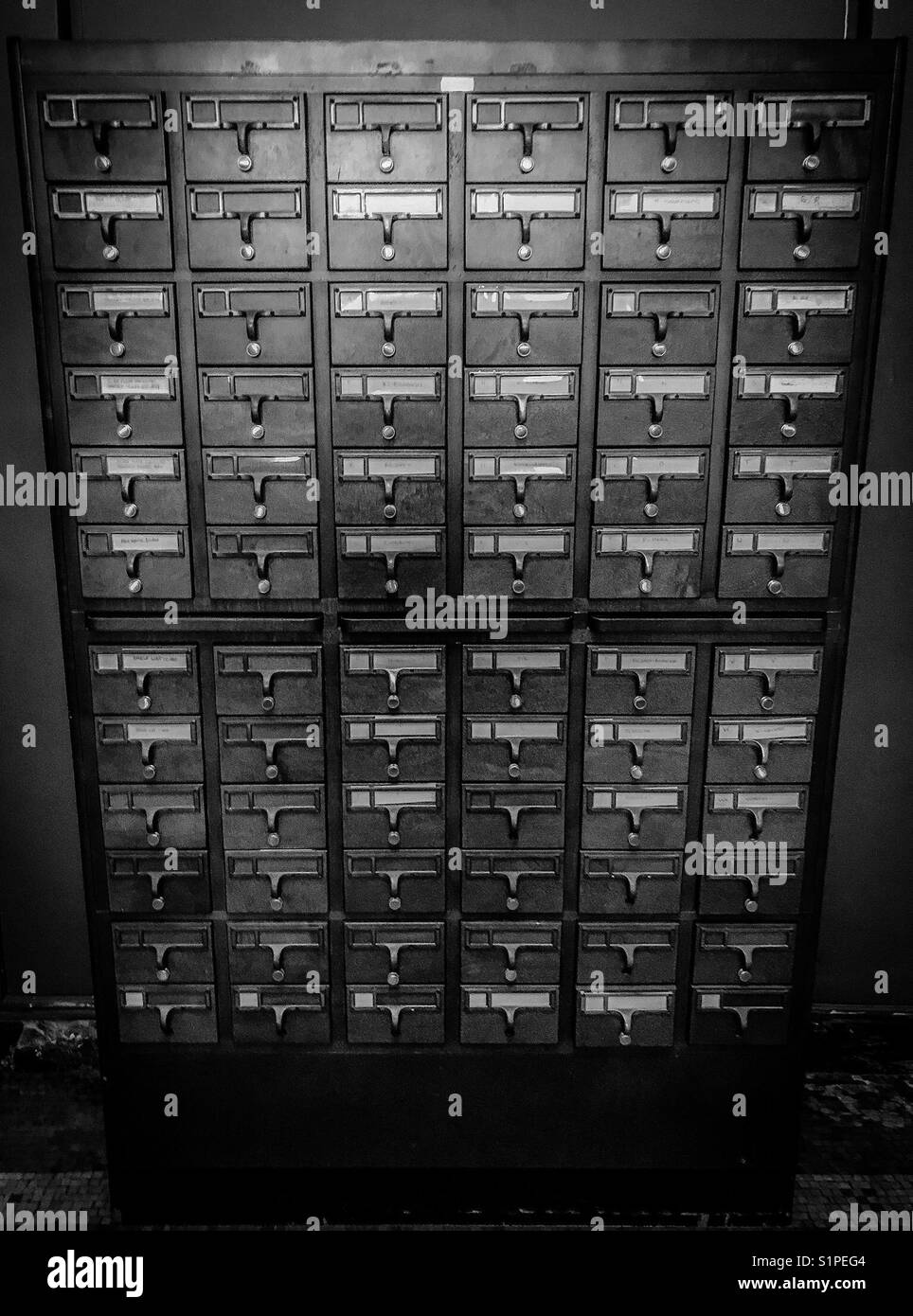 Antique filing cabinet Stock Photo