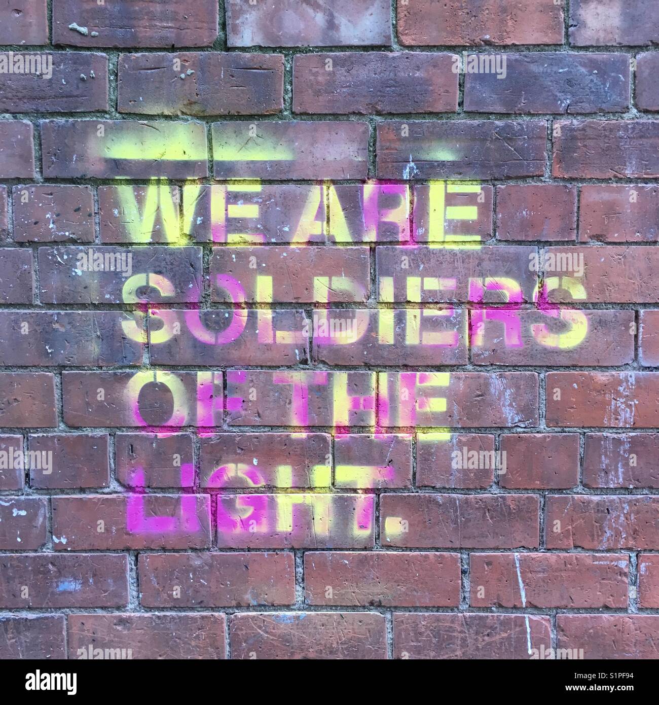 We Are Soldiers Of The Light - Hull City of Culture Stock Photo