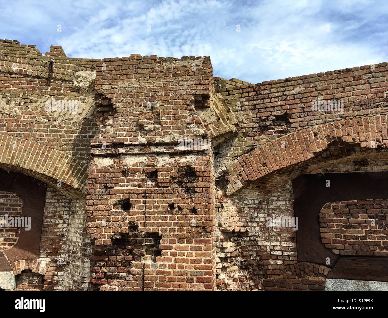 Original section of Fort Sumter Stock Photo