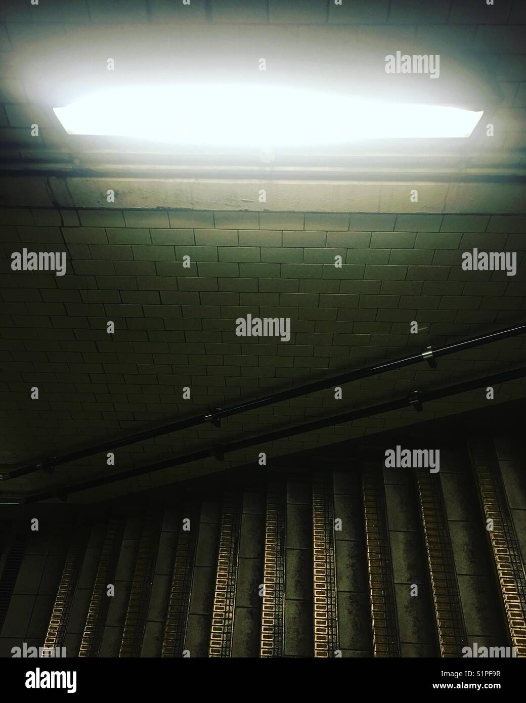 Illuminated Stairwell. - Smartphone Captured Stock Image Illuminated Stairwell. - Smartphone Captured Stock Image