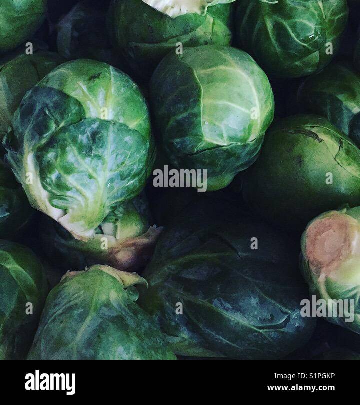 Fresh brussel sprouts by K.R. Stock Photo