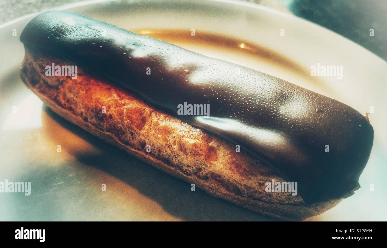 Chocolate eclair - Smartphone Captured Stock Image