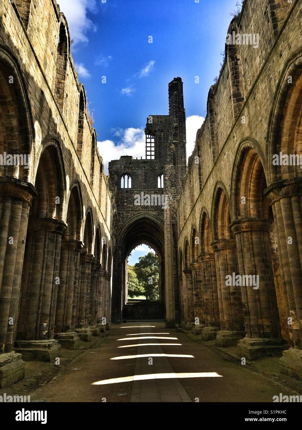 Kirkstall Abbey Leeds West Yorkshire - Smartphone Captured Stock Image