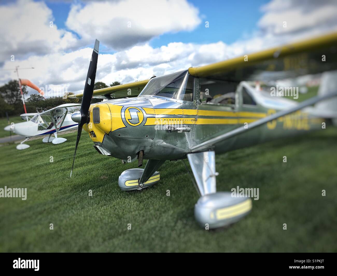 Luscombe 8E Silvaire Deluxe vintage aircraft built in 1946 - Smartphone Captured Stock Image