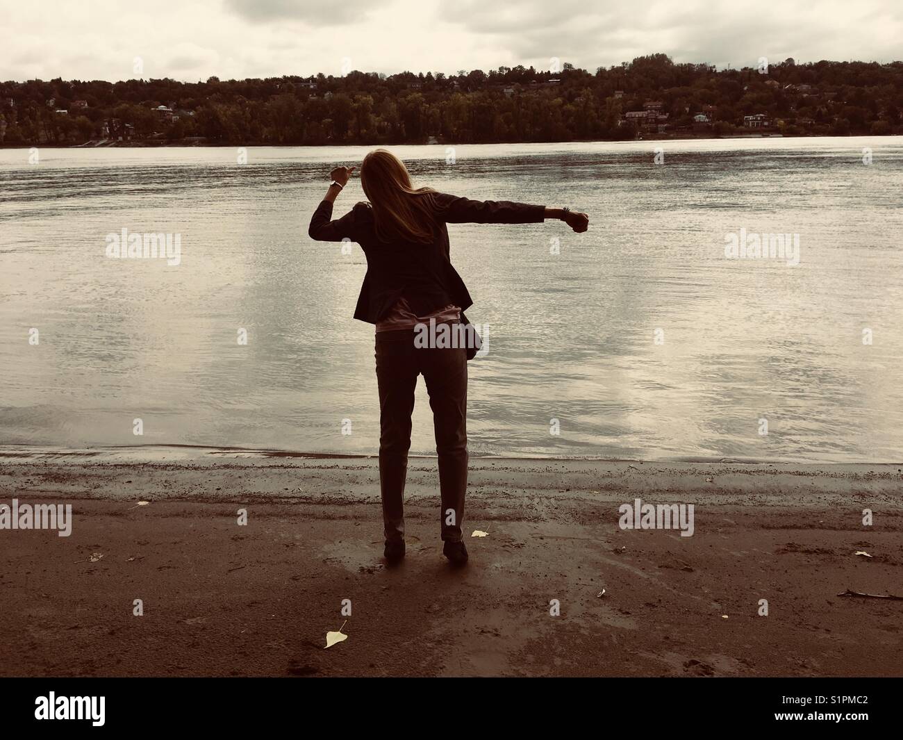 Happy sad woman mirror hi-res stock photography and images - Alamy