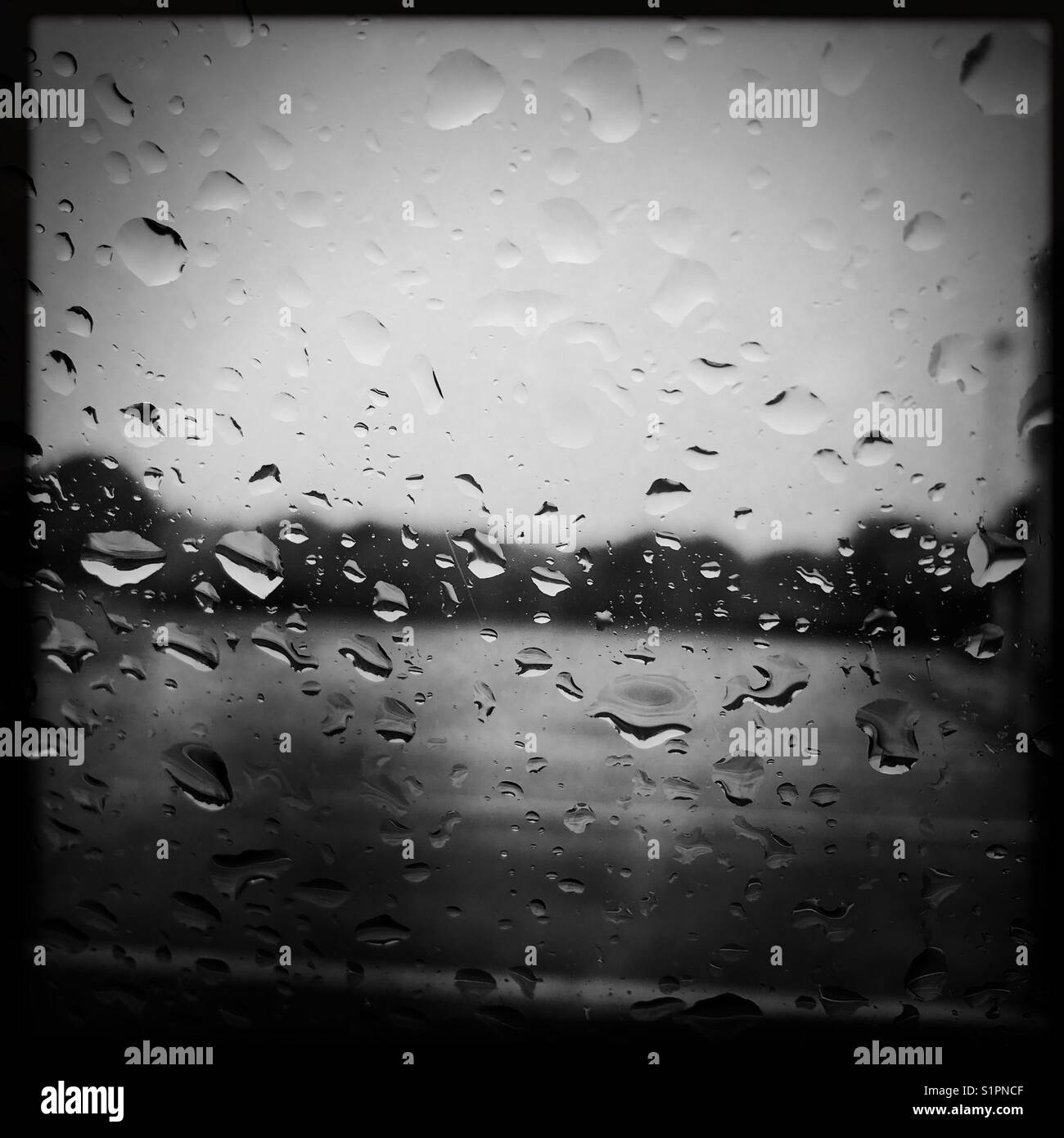 Rain drops on car window Stock Photo Alamy