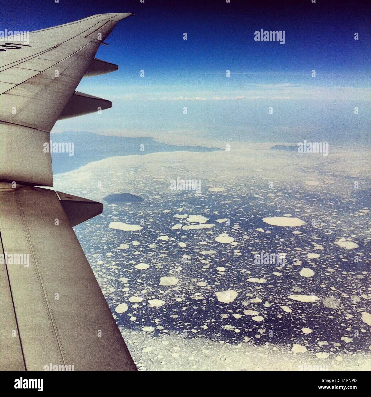 Siberia from plane. Stock Photo
