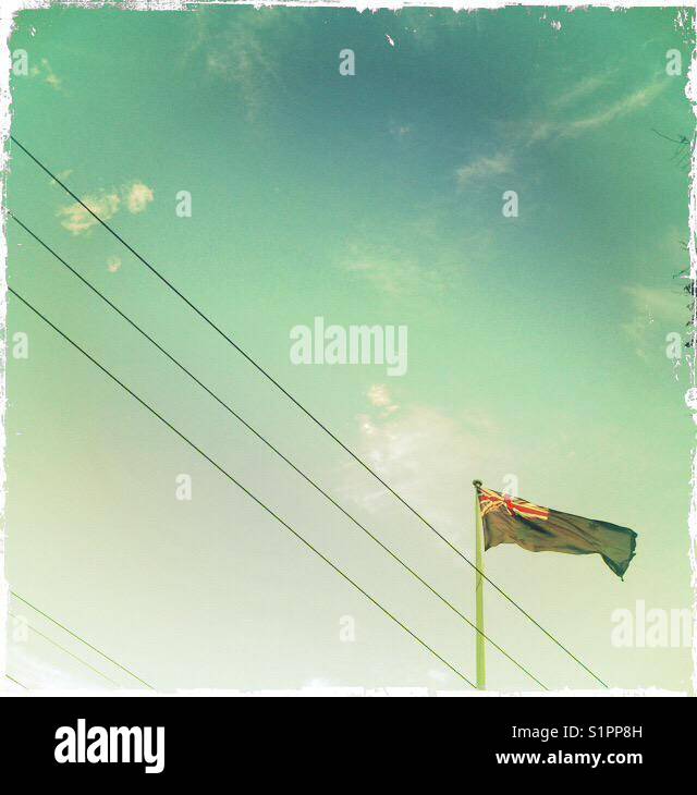 Australian flag with electricity wires Stock Photo Alamy