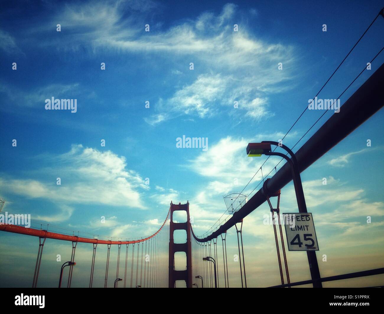 Golden gate bridge, San Francisco, California, USA - Smartphone Captured Stock Image