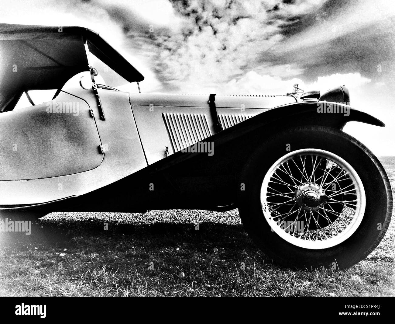 Wolseley Hornet Special vintage car - Smartphone Captured Stock Image