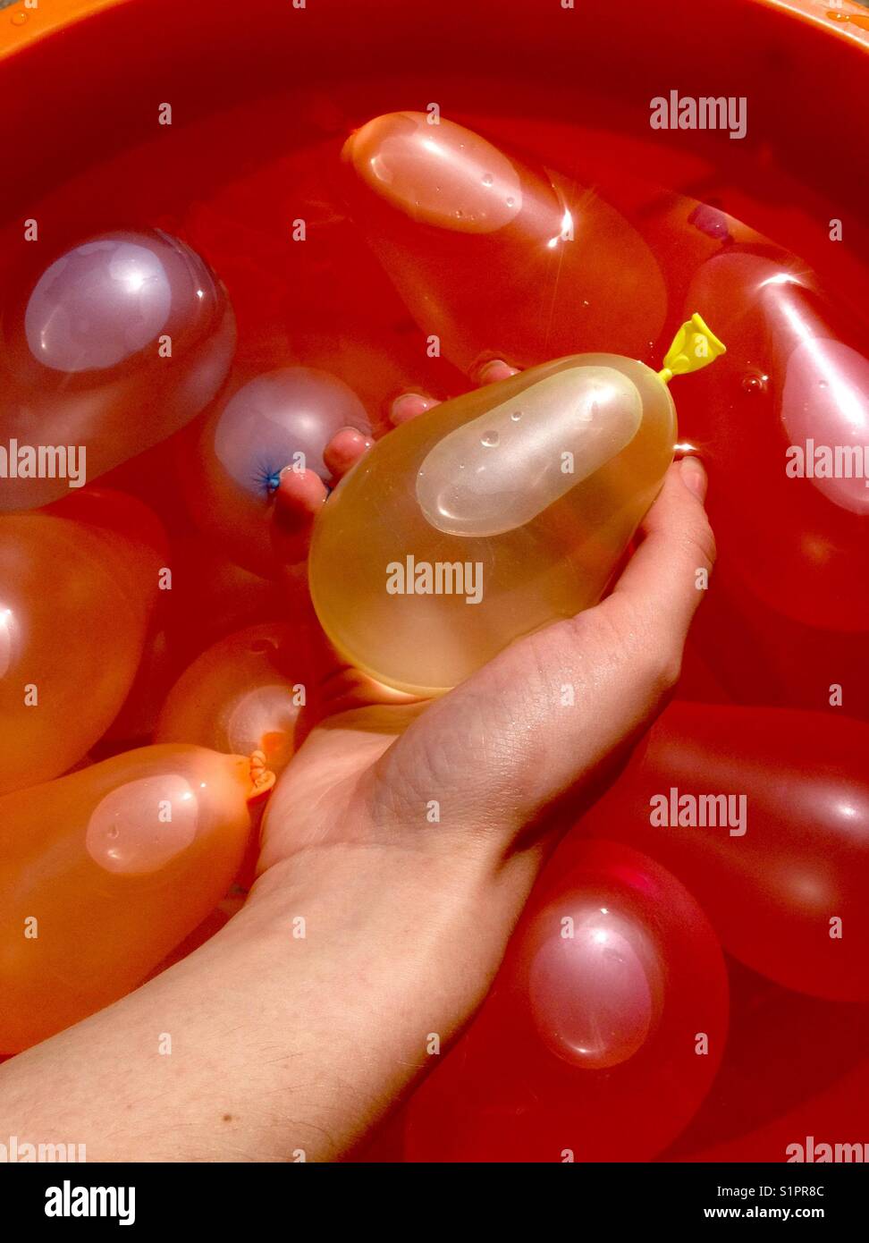 Balloons filled with water - Smartphone Captured Stock Image