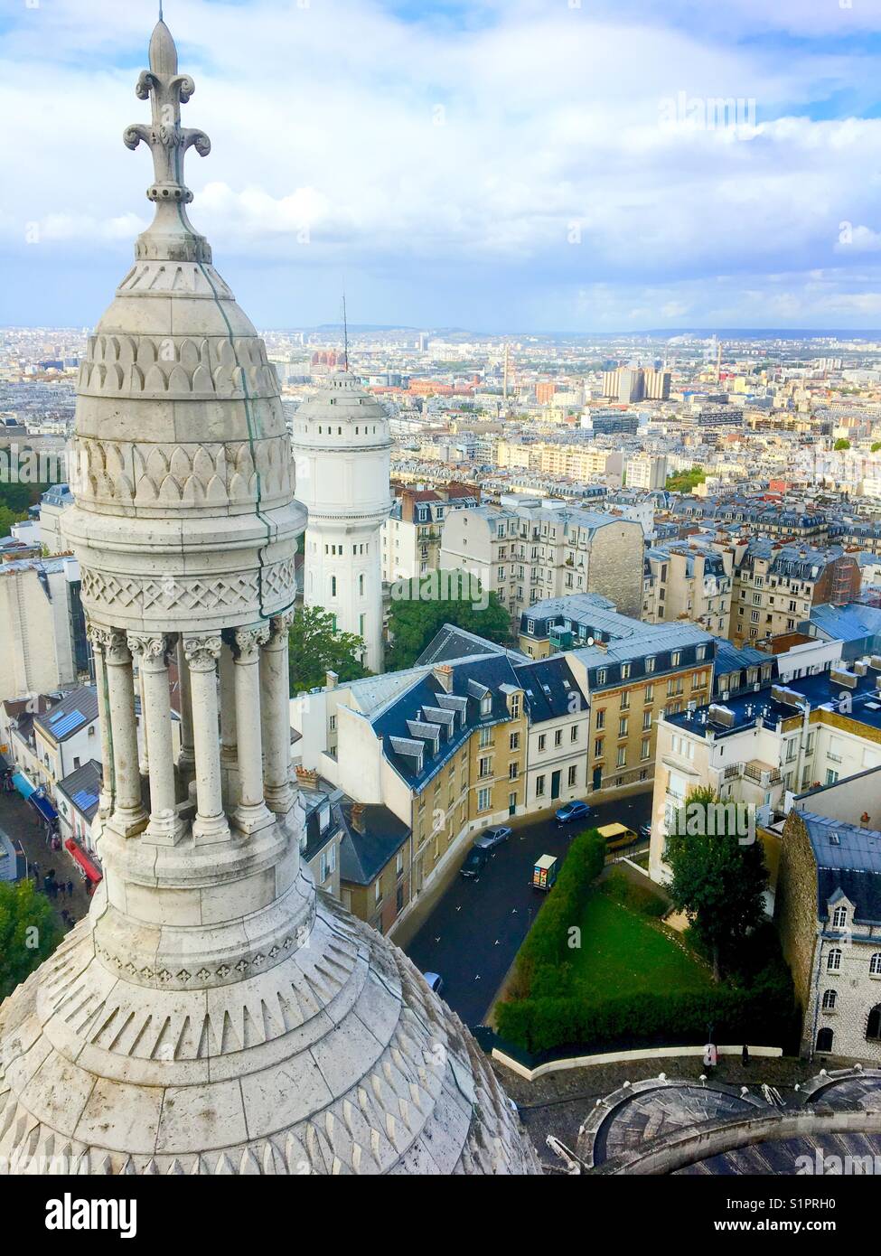 Paris, France as seen from Sacre -Cœur Basilica - Smartphone Captured Stock Image