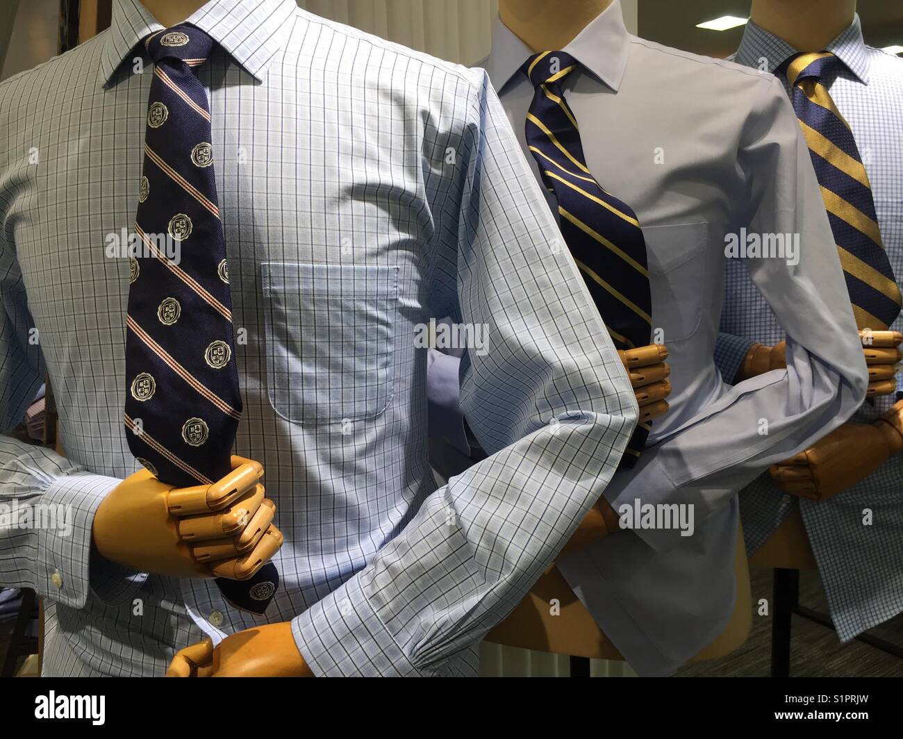 Department store display of men’s shirts and ties,USA - Smartphone Captured Stock Image