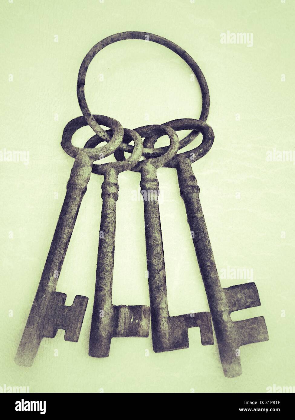 A set of old keys - Smartphone Captured Stock Image
