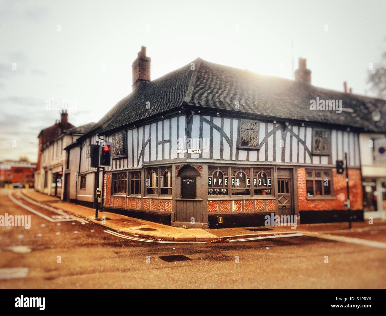 Spread Eagle pub, Ipswich, Suffolk, England. - Smartphone Captured Stock Image