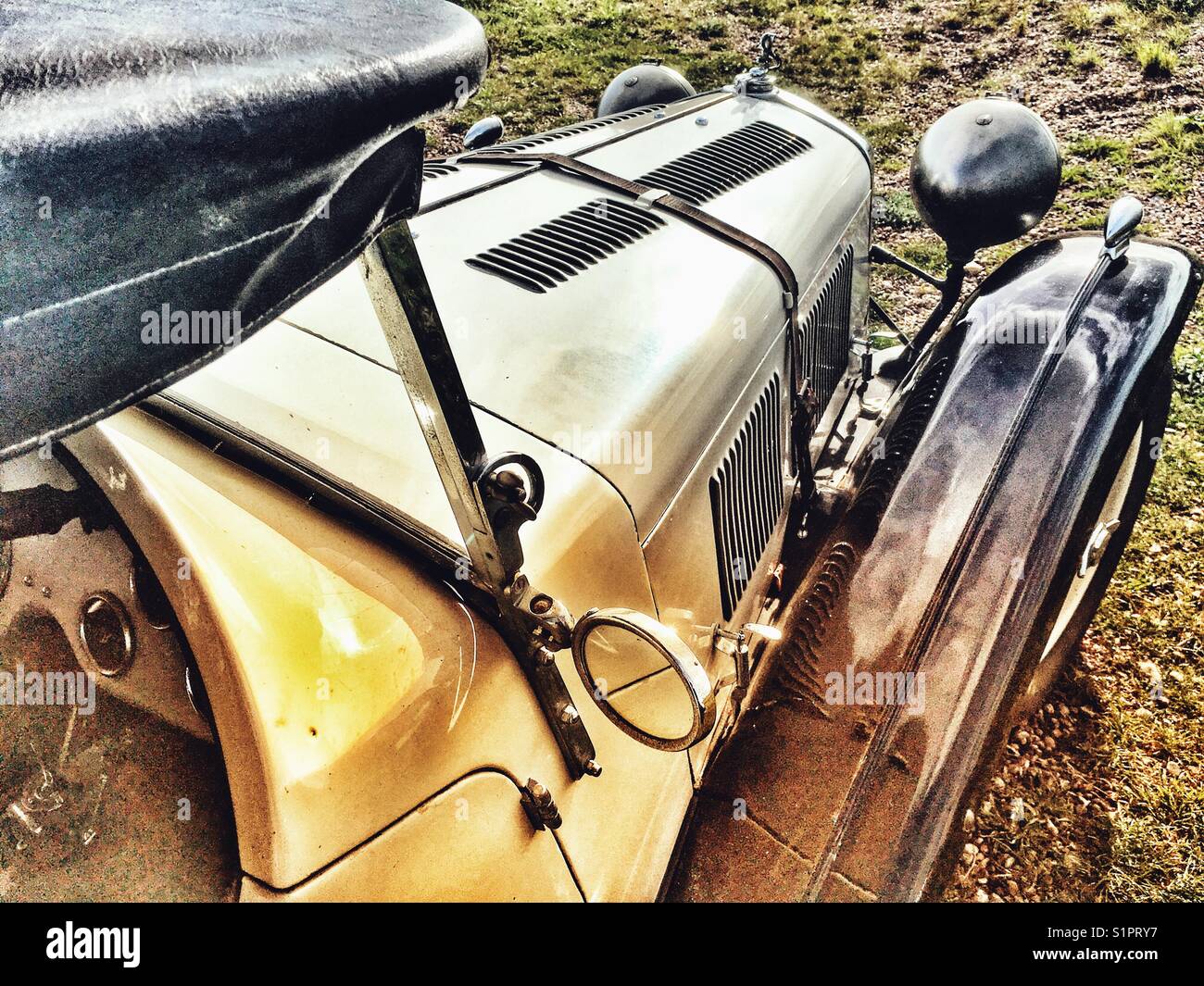 Wolseley Hornet Special vintage car - Smartphone Captured Stock Image